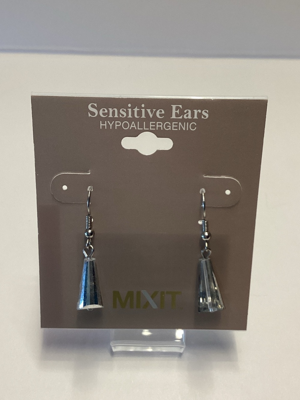 Mixit Silver Cone Dangle Earrings